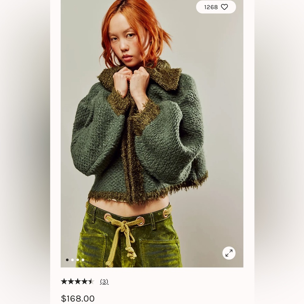 Free People Coxy Foxy Cardi NWT